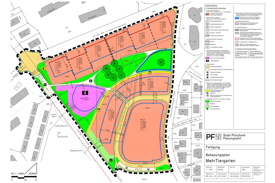 Stadtbau Pforzheim - Bauprojekte Mehr Tiergarten Plan